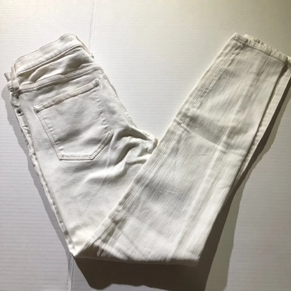 J. Crew White Stretch Skinny Jeans size 24